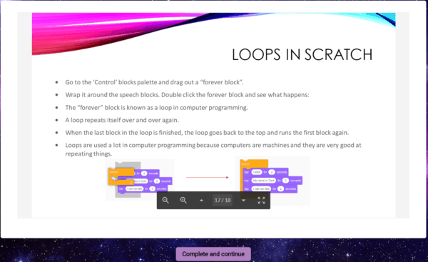 STEMLOOK Code Explorers Course Scratch Theory