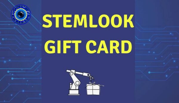 STEMLOOK gift card for robotics, coding, mathematics, or physics classes and camps