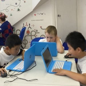 Students learn coding and Robotics School STEMLOOK